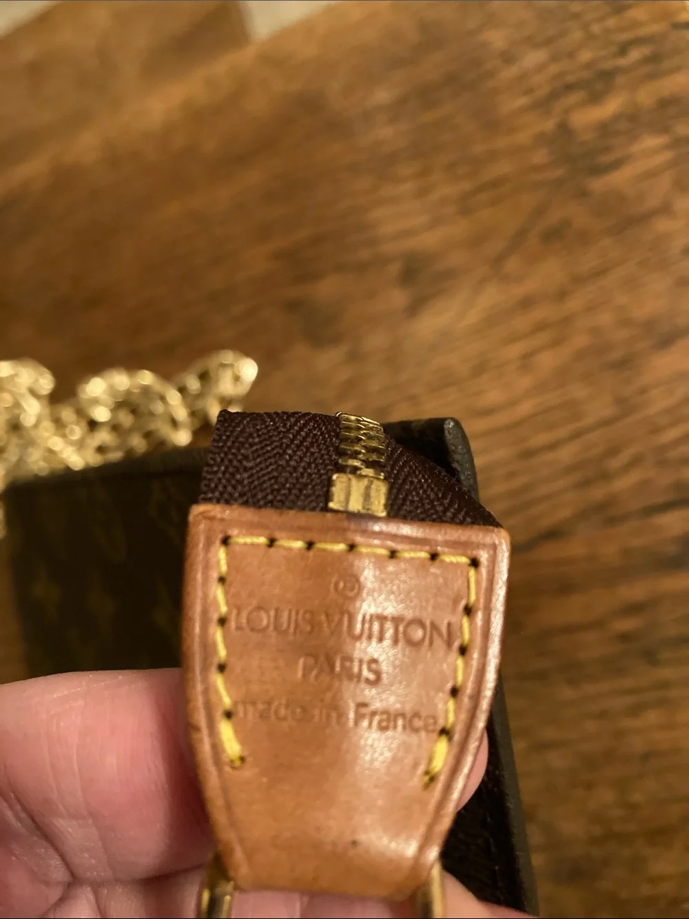 Louis Vuitton Monogram Bucket PM Pouch/Pochette w/Chain Strap